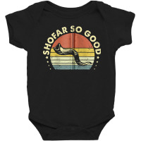 Yj6j Vintage Shofar So Good Rosh Hashanah Jewish Day Zip Baby Bodysuit | Artistshot