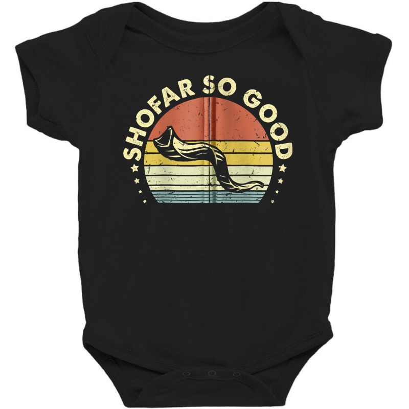 Yj6j Vintage Shofar So Good Rosh Hashanah Jewish Day Zip Baby Bodysuit | Artistshot