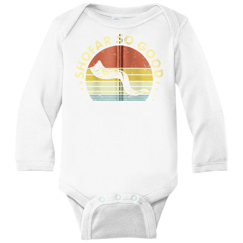 Yj6j Vintage Shofar So Good Rosh Hashanah Jewish Day Zip Long Sleeve Baby Bodysuit | Artistshot