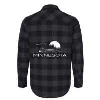 Limited Edition Minnesota Loon And Trees In Moonlight Flannel Shirt | Artistshot