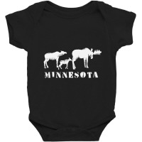 Limited Edition Minnesota Mn Moose Family Baby Bodysuit | Artistshot