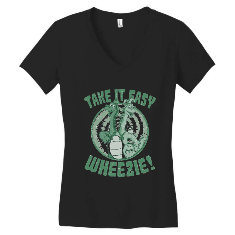 Endowed Beauty Adventures Interesting Take It Easy Wheezie Dragon Tale Women's V-neck T-shirt | Artistshot