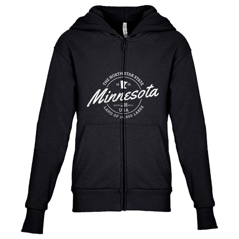 Hot Trend Minnesota North Star State Souvenir 10000 Lakes Youth Zipper Hoodie | Artistshot