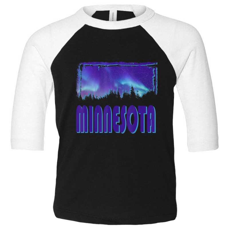 Trending Minnesota Northern Lights Aurora Borealis Night Stars Toddler 3/4 Sleeve Tee | Artistshot