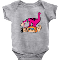 Fred And Dino Baby Bodysuit | Artistshot