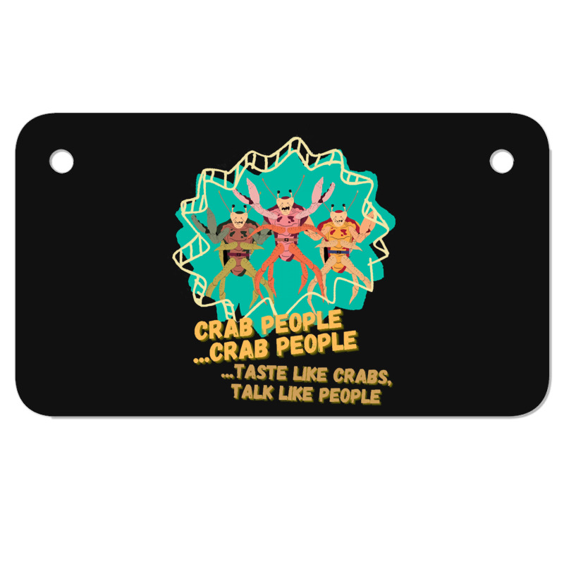 Crab People  11 Motorcycle License Plate | Artistshot