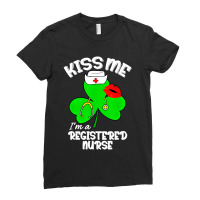 Funny Shamrock Im A Registered Nurse St Patricks Day Lucky Ladies Fitted T-shirt | Artistshot