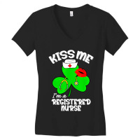 Funny Shamrock Im A Registered Nurse St Patricks Day Lucky Women's V-neck T-shirt | Artistshot