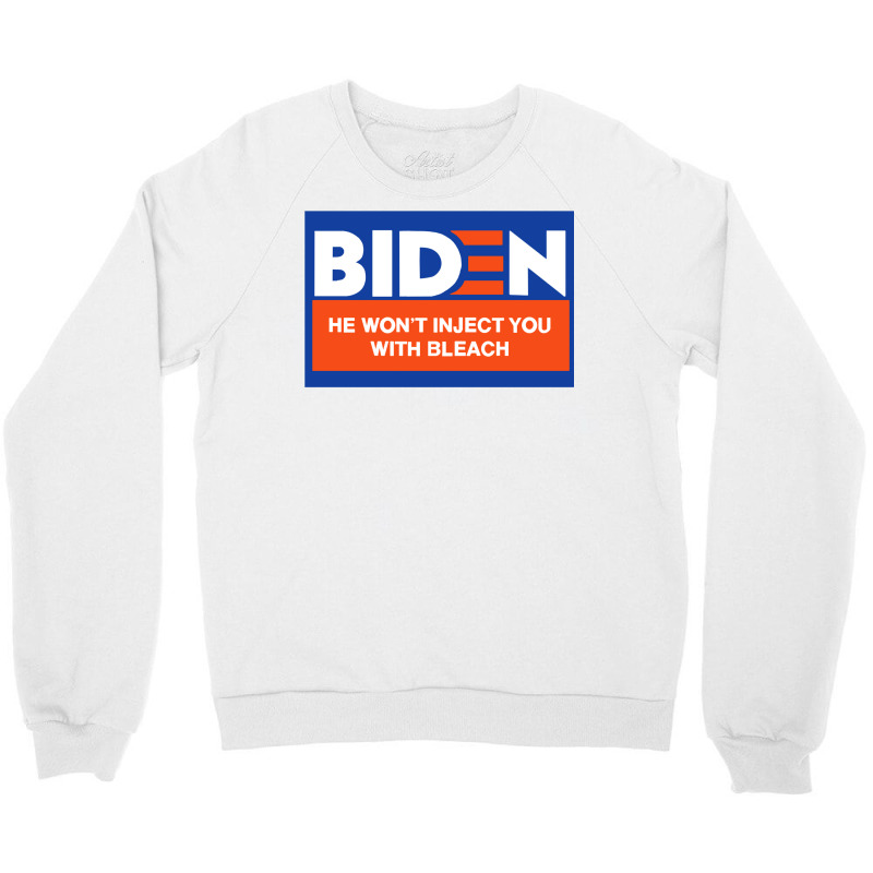 Biden He Wont Inject You With Bleach Active  Red Crewneck Sweatshirt | Artistshot