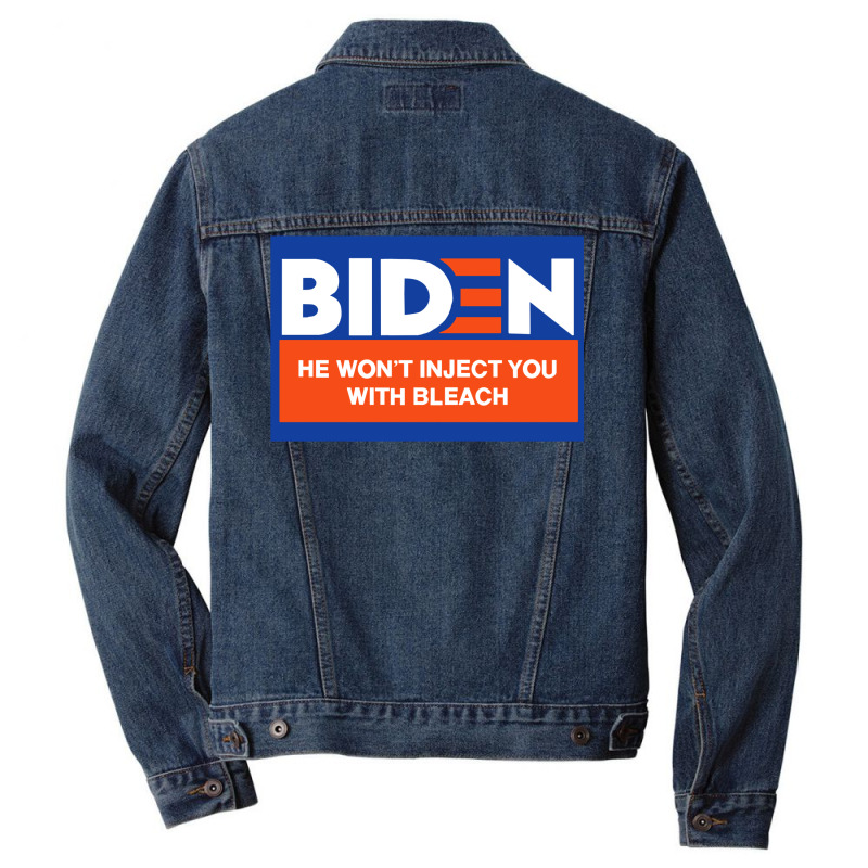 Biden He Wont Inject You With Bleach Active  Red Men Denim Jacket | Artistshot