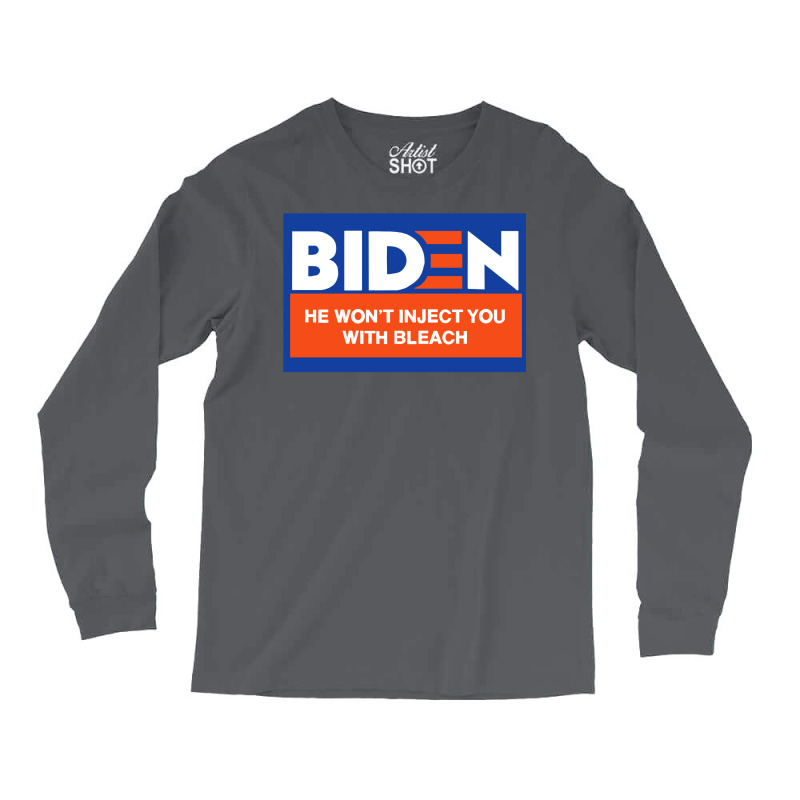 Biden He Wont Inject You With Bleach Active  Red Long Sleeve Shirts | Artistshot