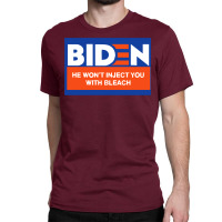 Biden He Wont Inject You With Bleach Active  Red Classic T-shirt | Artistshot