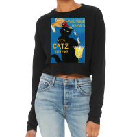 Mix Your Drinks With Catz Cats Bitters Poster Cool Cropped Sweater | Artistshot