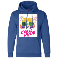 Cool Dude Poster Stars Champion Hoodie | Artistshot