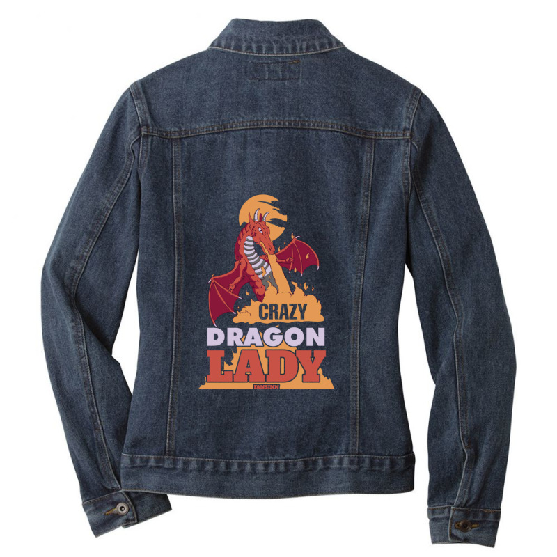 Crazy Dragon Lady 41 Ladies Denim Jacket by SparkleTzeremes | Artistshot