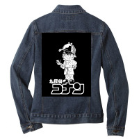 Detective Conan Poster Cool Ladies Denim Jacket | Artistshot