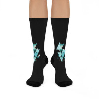 Geometric Triangle Compilation In Teal Crew Socks | Artistshot