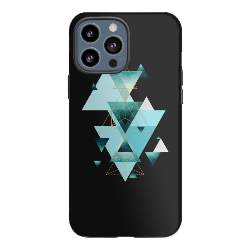 Geometric Triangle Compilation In Teal Iphone 13 Pro Max Case | Artistshot