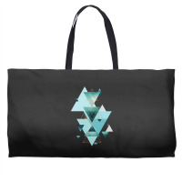 Geometric Triangle Compilation In Teal Weekender Totes | Artistshot