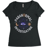 Paranormal Investigator  Ghost Hunting  Ghost Women's Triblend Scoop T-shirt | Artistshot