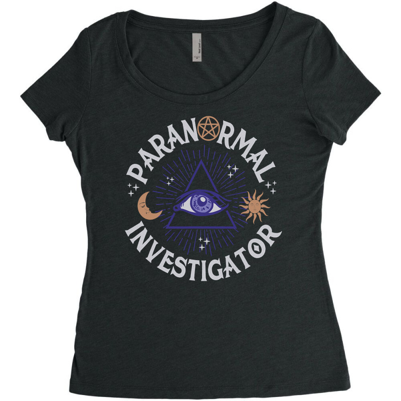 Paranormal Investigator  Ghost Hunting  Ghost Women's Triblend Scoop T-shirt by thuhuong | Artistshot