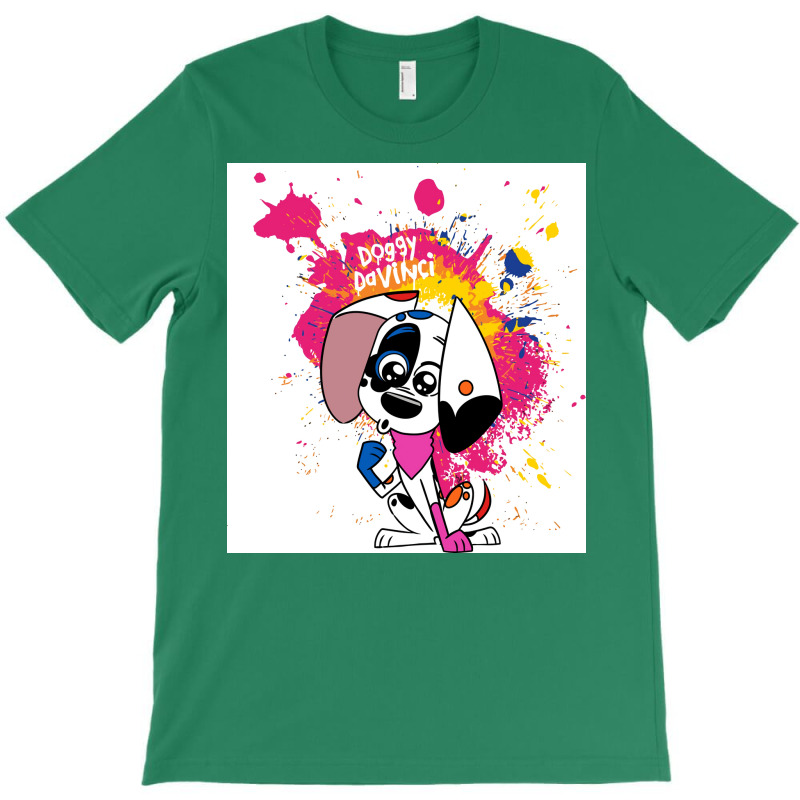 Doggy Davinci 101 Dalmatians Poster Green T-shirt | Artistshot