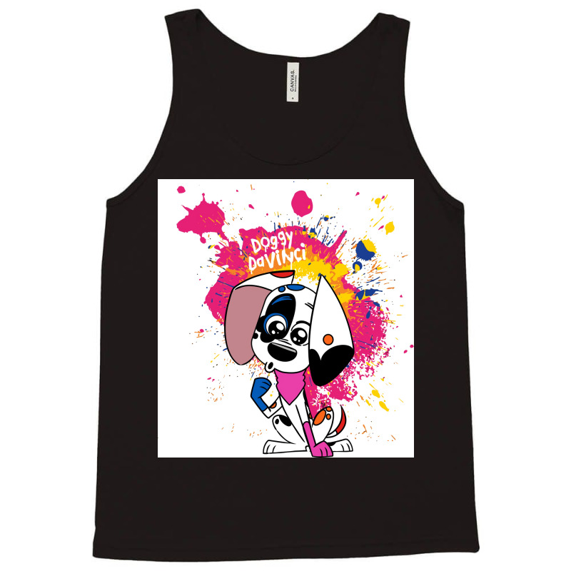 Doggy Davinci 101 Dalmatians Poster Green Tank Top | Artistshot