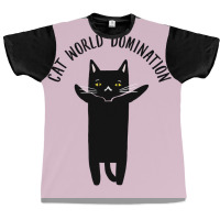 Cat World Domination Poster Hipster Graphic T-shirt | Artistshot