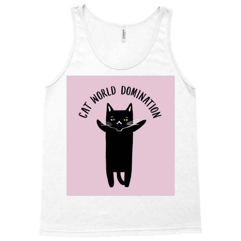 Cat World Domination Poster Hipster Tank Top by irokwegneemt | Artistshot