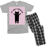 Cat World Domination Poster Hipster Men's T-shirt Pajama Set | Artistshot