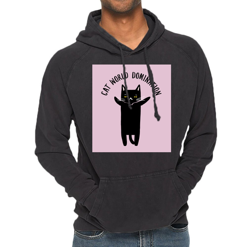 Cat World Domination Poster Hipster Vintage Hoodie by irokwegneemt | Artistshot