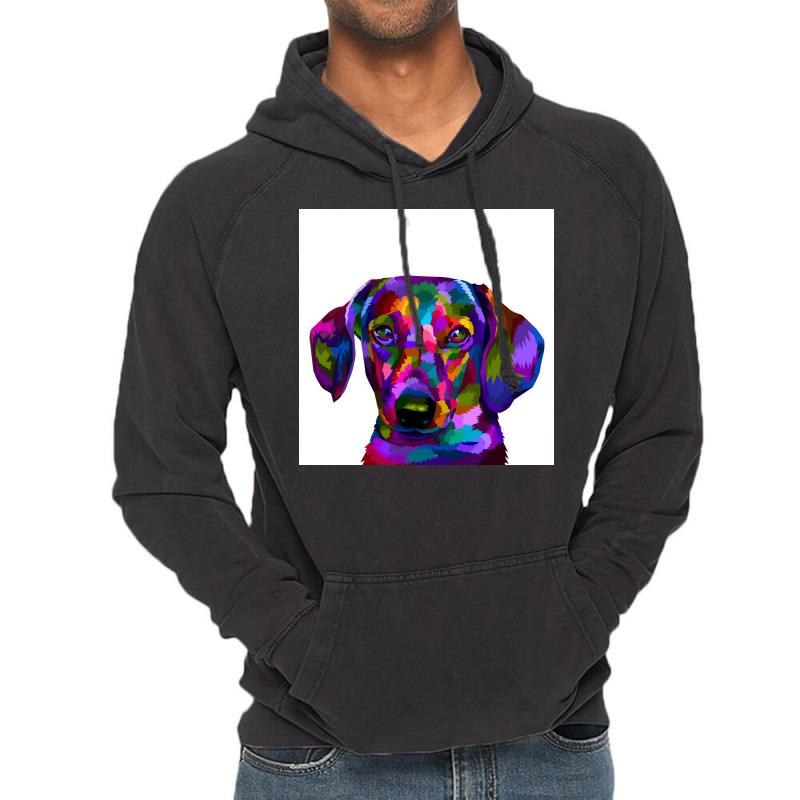 Colorful Daschund Pop Art Poster Nature Vintage Hoodie | Artistshot