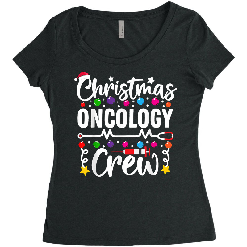 Christmas Oncology Crew Oncology Nurse Pediatric T Shirt Women's Triblend Scoop T-shirt by dennh | Artistshot