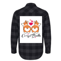 Corgi Butts Funny Dog Poster Funny Flannel Shirt | Artistshot