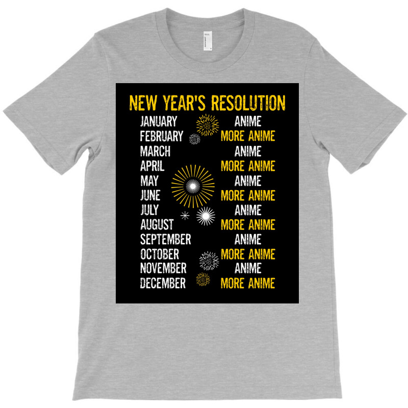 Funny Kawaii Anime Animation Love New Years Resolution 2022 Poster Gir T-shirt | Artistshot