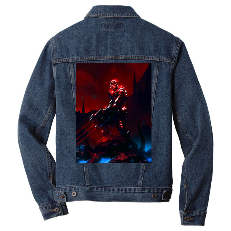 Dead And Space Artwork 2 Poster Love Girl Men Denim Jacket | Artistshot