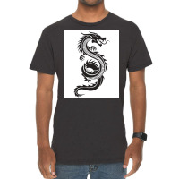 Chinese Dragon Black And White Poster Love Vintage T-shirt | Artistshot