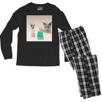 Beautiful Sitting Pug Dog Oil Painting Design Poster Aesthetic Men's Long Sleeve Pajama Set | Artistshot