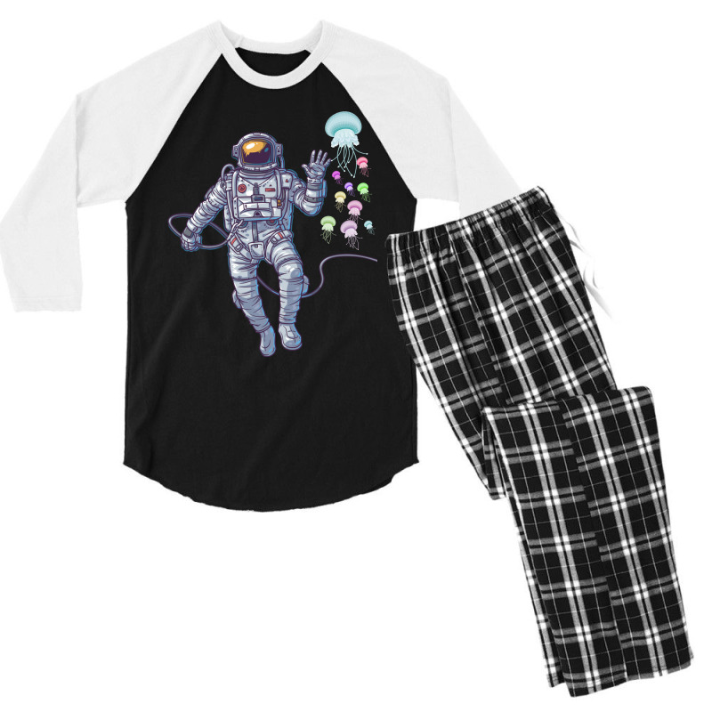 Astronaut Jellyfish Men's 3/4 Sleeve Pajama Set | Artistshot