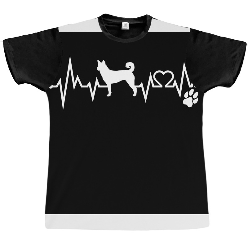 Canaan Dog Dog Heartbeat Ekg I Love My Canaan Dog Dog Lovers Nurse Dog Graphic T-shirt | Artistshot