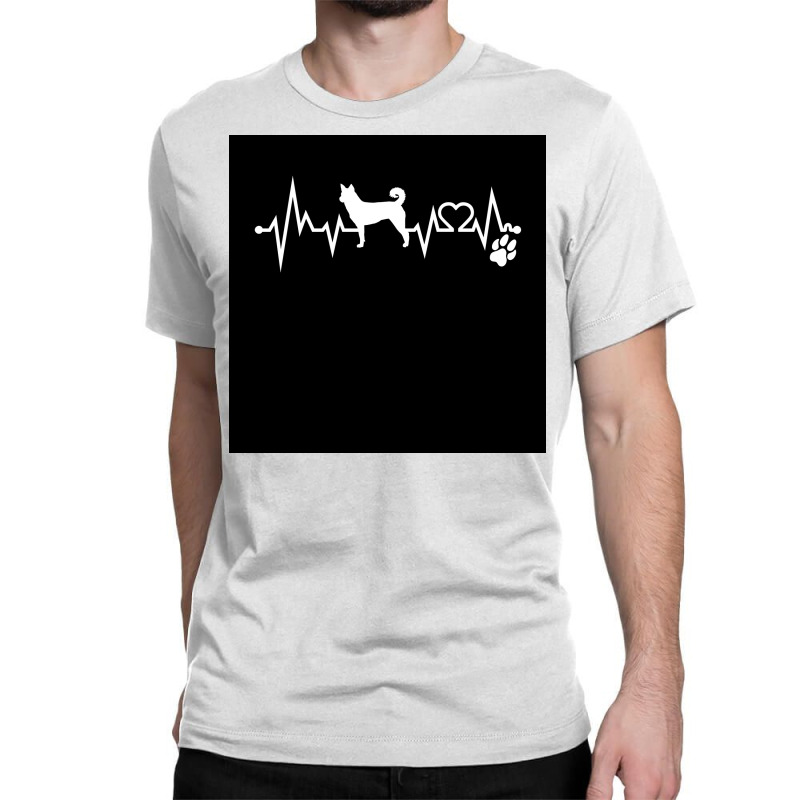 Canaan Dog Dog Heartbeat Ekg I Love My Canaan Dog Dog Lovers Nurse Dog Classic T-shirt | Artistshot