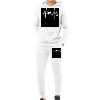 Canaan Dog Dog Heartbeat Ekg I Love My Canaan Dog Dog Lovers Nurse Dog Hoodie & Jogger Set | Artistshot