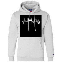 Canaan Dog Dog Heartbeat Ekg I Love My Canaan Dog Dog Lovers Nurse Dog Champion Hoodie | Artistshot