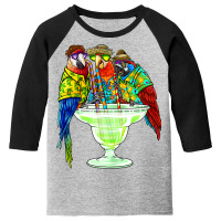 Parrots Drinking Margarita Hawaiian  Vacation Birds Youth 3/4 Sleeve | Artistshot