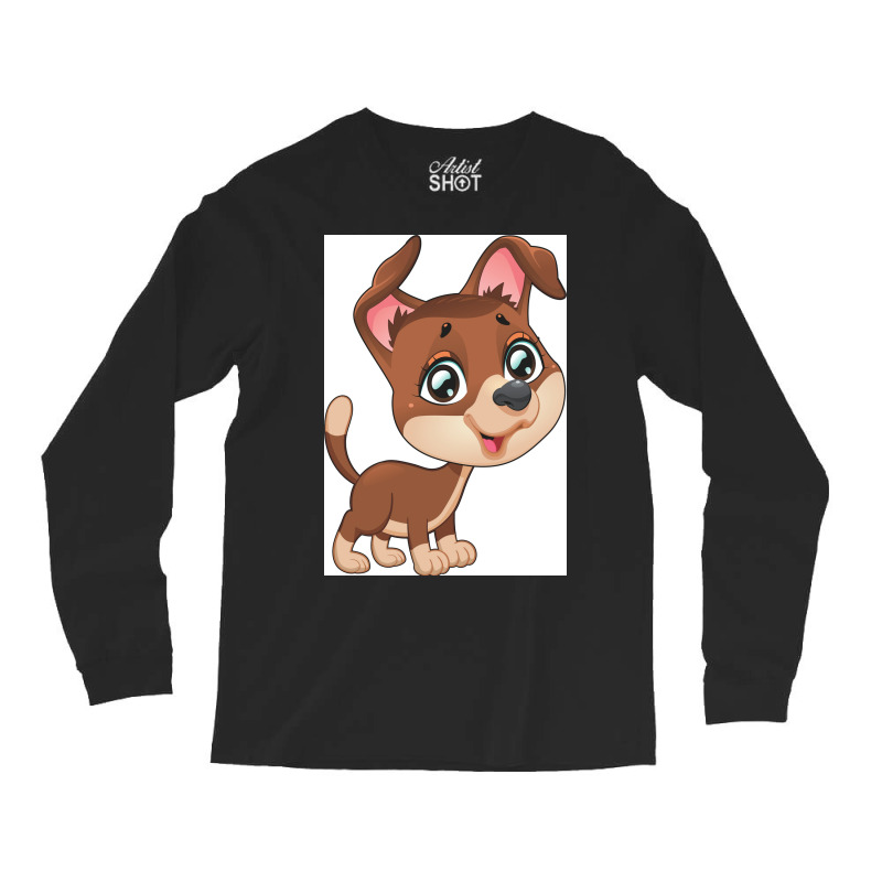 Custom Dog Shirt And Accessories Poster Girl Long Sleeve Shirts by bebbahctinb | Artistshot