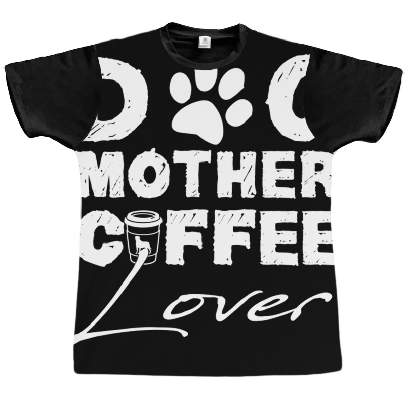 Dog Mother Coffee Lover Poster Vintage Blue Graphic T-shirt | Artistshot