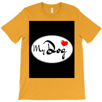 Dog Heart Poster Blue T-shirt | Artistshot