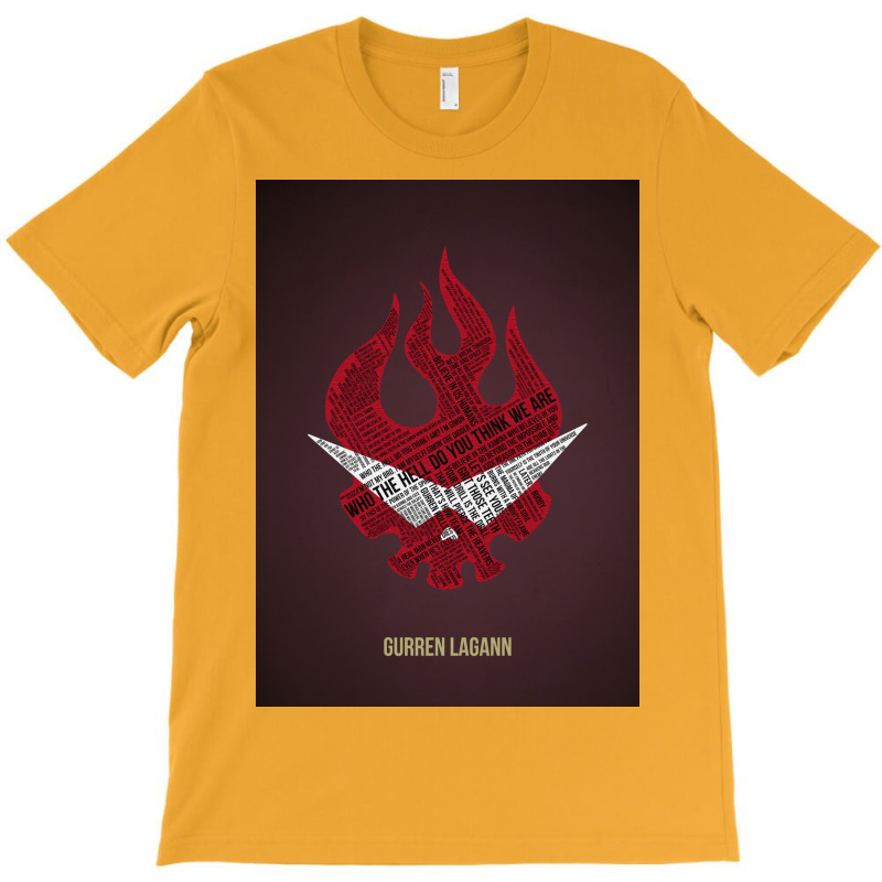 Gurren Lagann Typography Poster Gift T-shirt | Artistshot