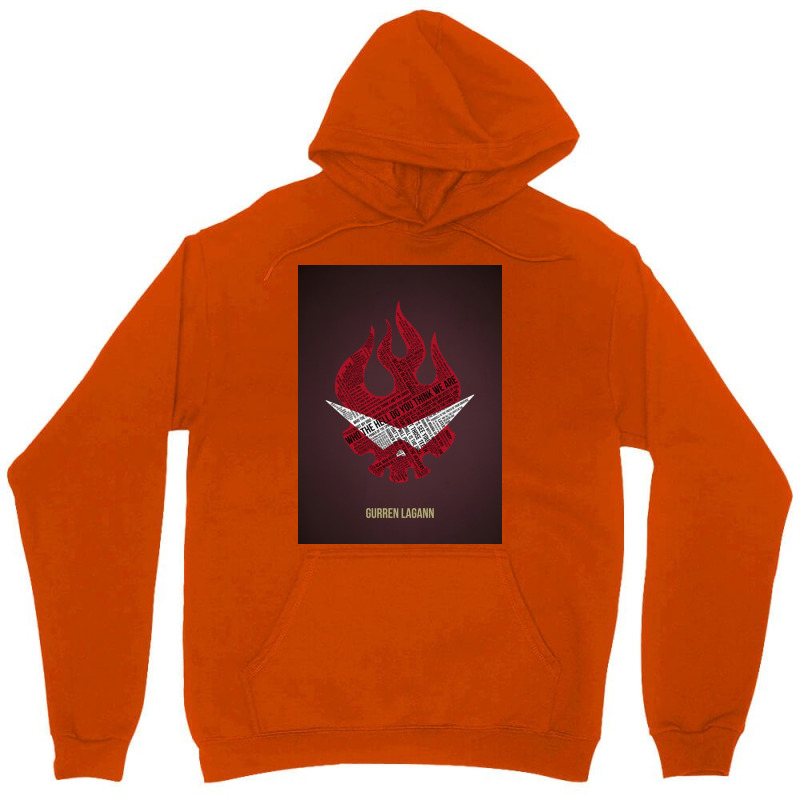 Gurren Lagann Typography Poster Gift Unisex Hoodie | Artistshot