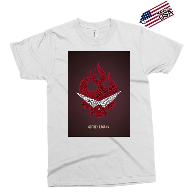 Gurren Lagann Typography Poster Gift Exclusive T-shirt | Artistshot